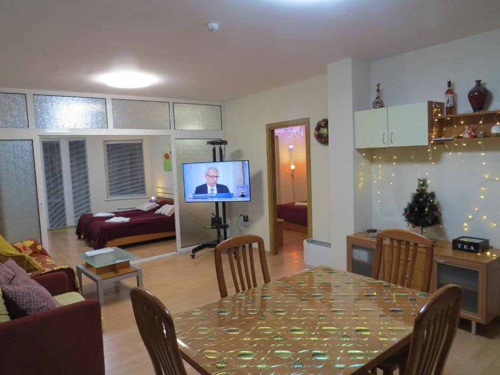Panoramic 301 - Cozy living room with large TV and holiday atmosphere